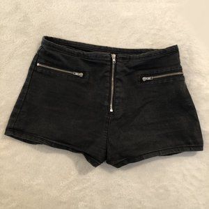 H&M Black Stretchy Zipper Shorts